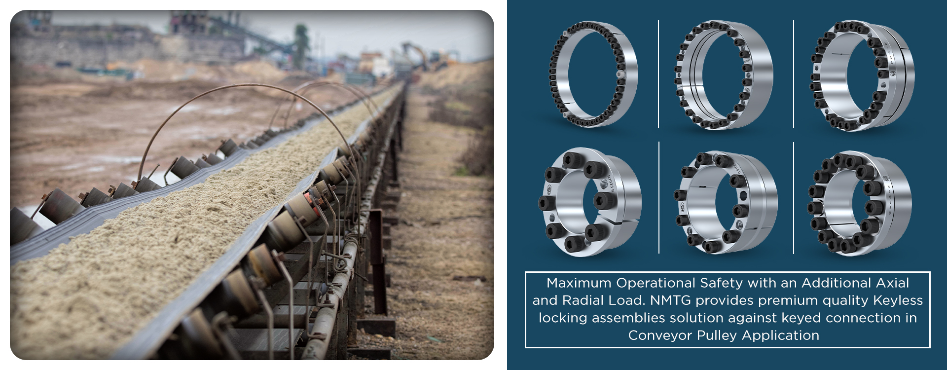 keyless locking assembly for conveyor